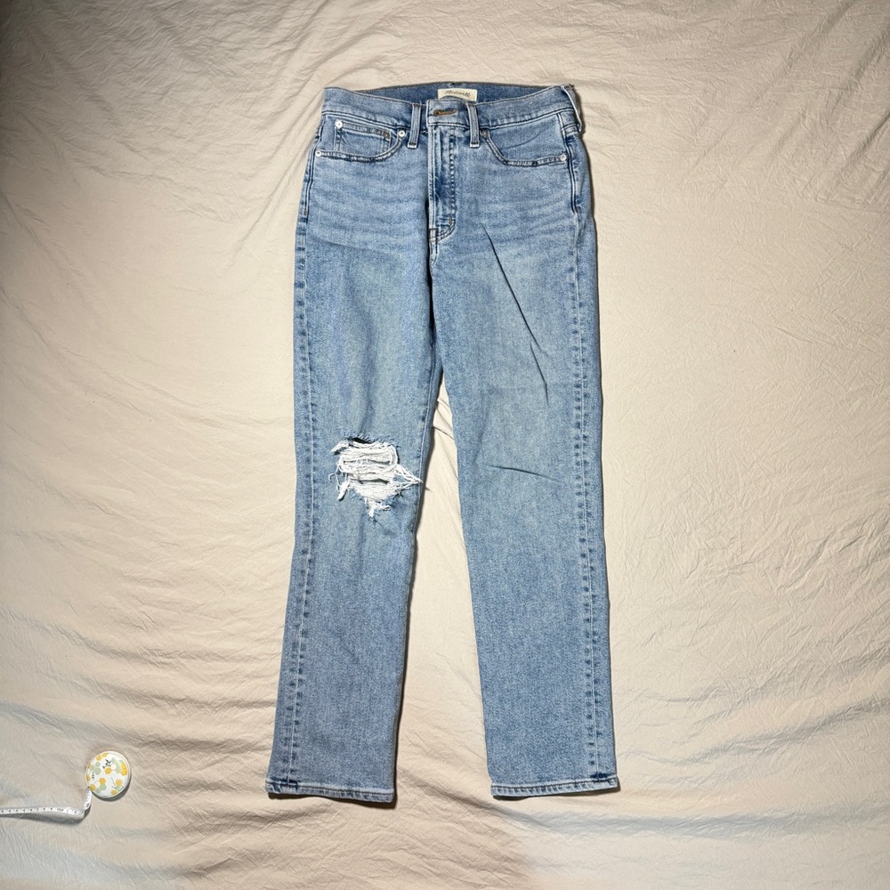 Madewell women 28 vintage Straight Leg Blue Jeans with Classic Style